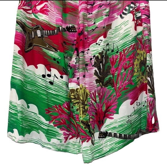 GUCCI Bermuda Shorts Green Pink White US 4 EU 40 Beach Surf Guitar NWT New - Picture 15 of 16